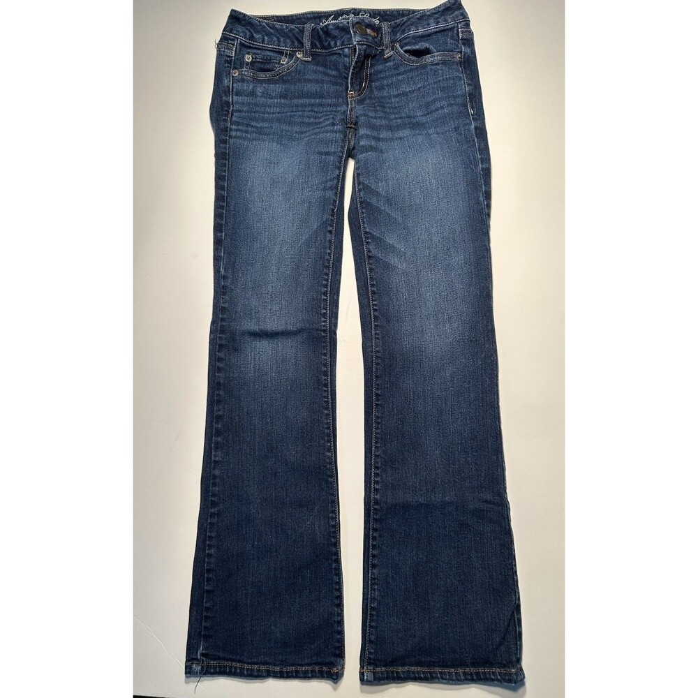 American Eagle Womens Boyfriend Jeans Size 4 27X31 Stretch Low Rise Medium Wash